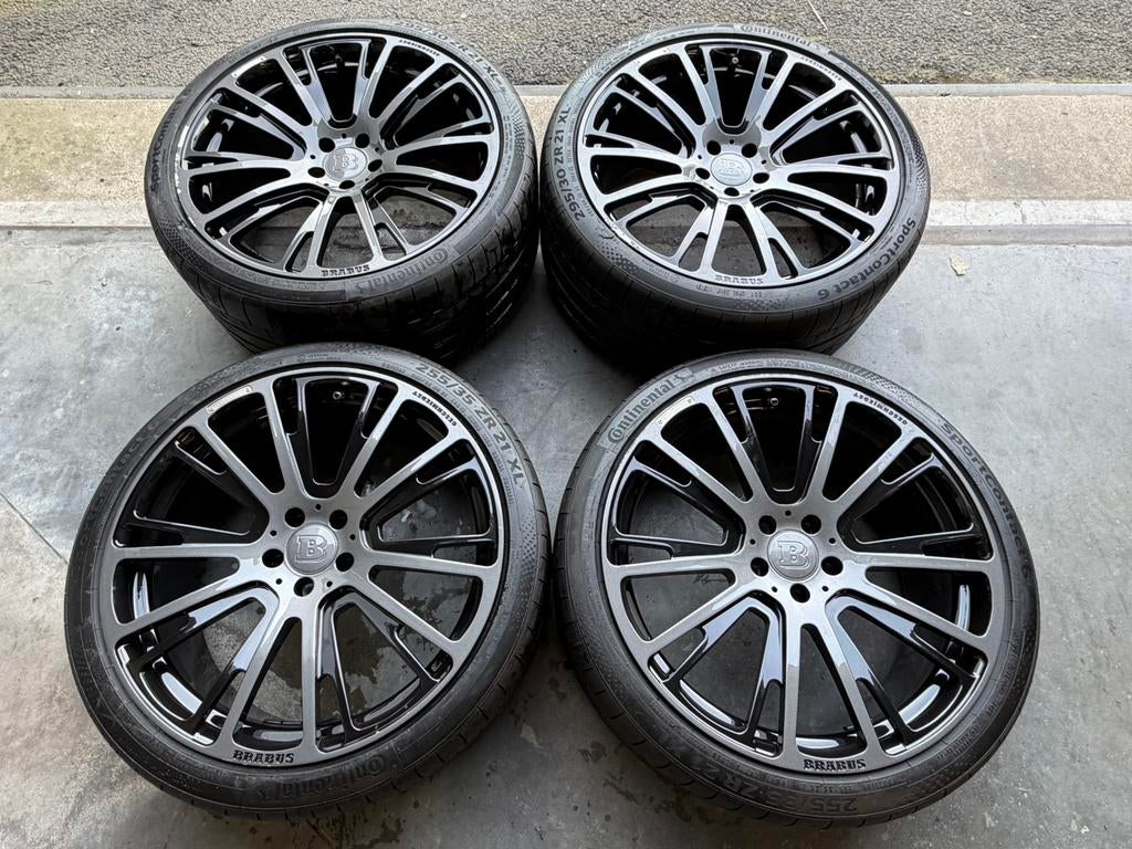 21 inch Origineel Brabus velgen met zomerbanden 5x112, Gebruikt, 255 mm, Banden en Velgen, Personenwagen