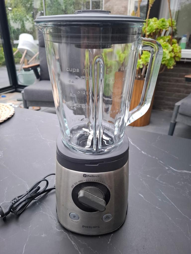 Philips ProBlend 6 Blender - Krachtig en Gebruiksvriendelijk, Ophalen of Verzenden, Zo goed als nieuw, Blender
