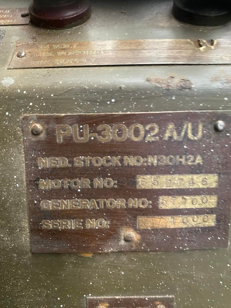 Generator PU-3002 A/U Generator - Militair Erfgoed, Doe-het-zelf en Verbouw, Aggregaten, Gebruikt, Benzine, Minder dan 5 kVA, Ophalen
