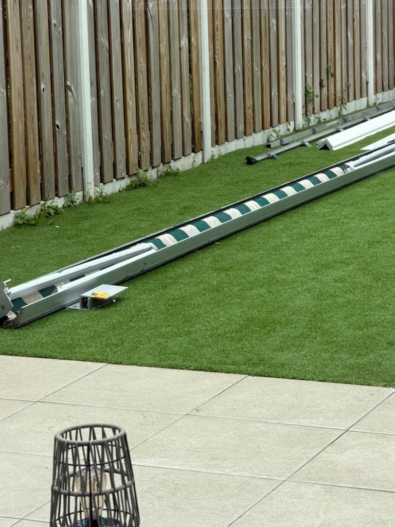 Zonnenscherm 6 meter, Tuin en Terras, Zonneschermen, Ophalen of Verzenden, Zo goed als nieuw