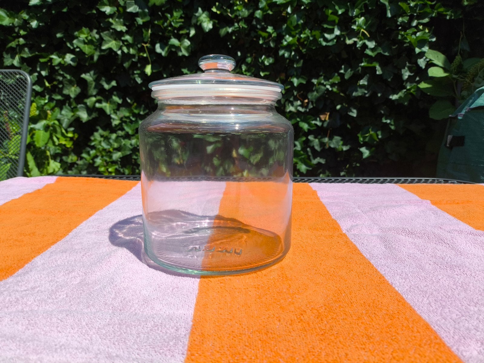 Glazen pot met deksel - Ideaal voor opslag of decoratie, Ophalen, Gebruikt, Transparant, Met deksel