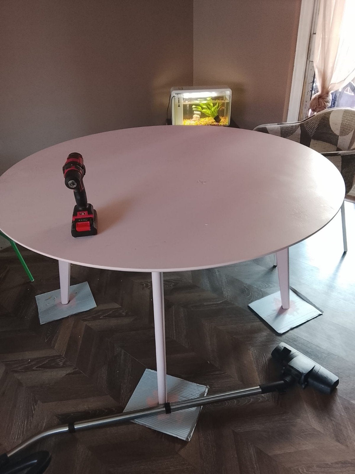 gratis roze eettafel, Ophalen, Gebruikt