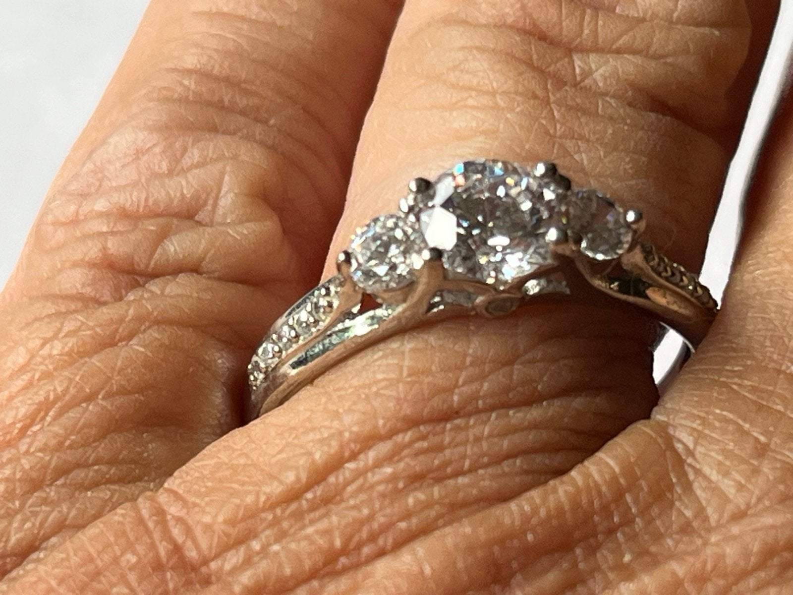 Fraaie Zilveren Ring met Finse Kristal - Maat 19,5, Sieraden, Tassen en Uiterlijk, Ringen, Met kristal, Verzenden, 19 tot 20, Zo goed als nieuw