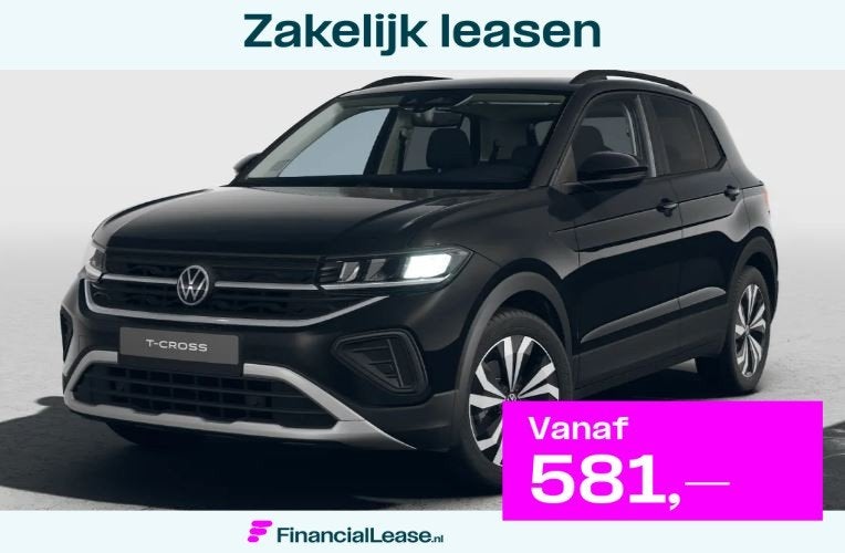 Volkswagen T-Cross 1.0 TSI Life Edition !Profiteer ook van, Zwart, 116 pk, Zwart, Bedrijf