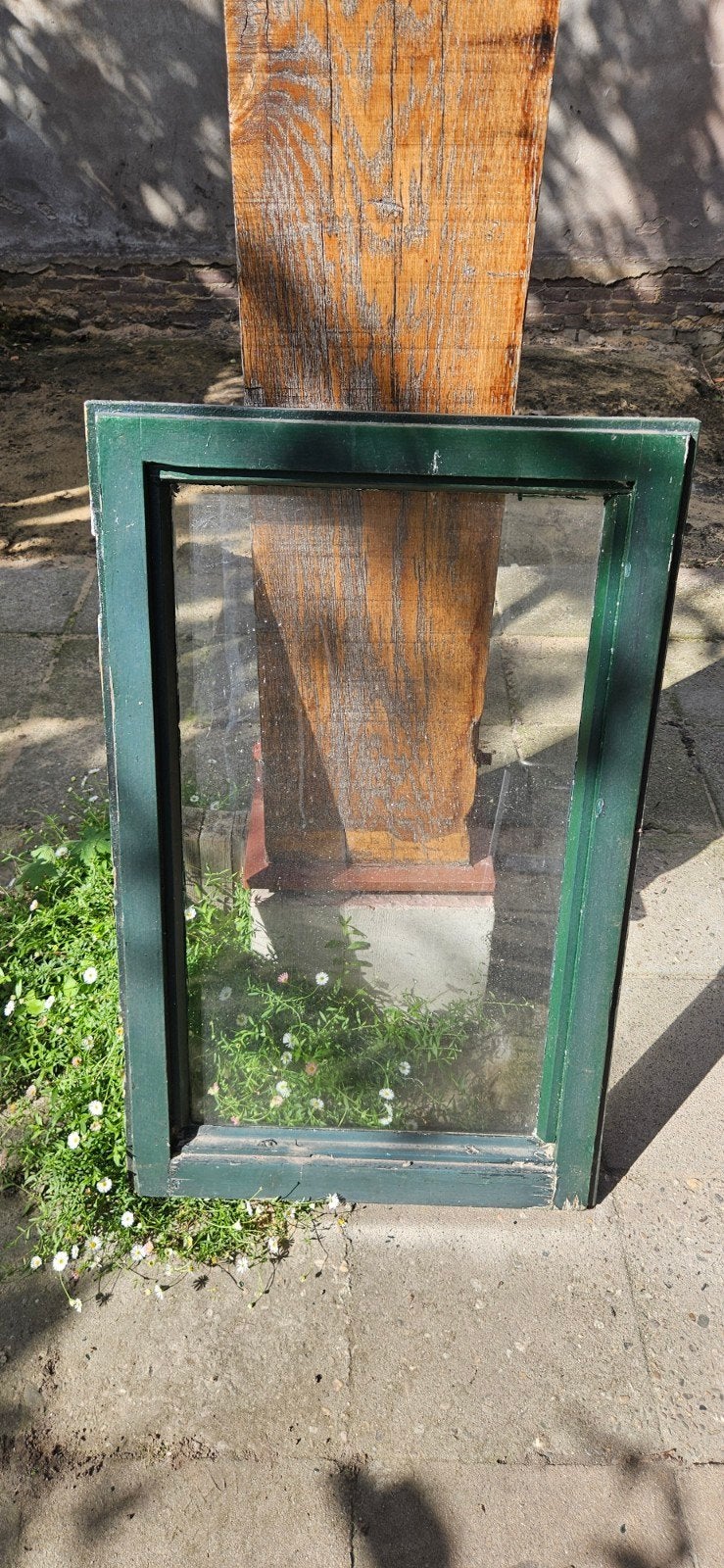 Gevelraam met groen kozijn, Ophalen, Gevelraam of Ruit, Gebruikt, Minder dan 80 cm