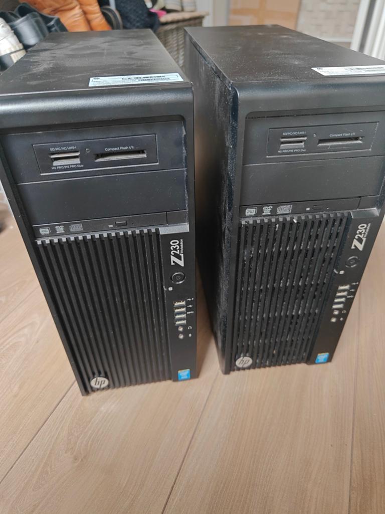 HP Z230 Workstation  2x, Computers en Software, Desktop Pc's, Ophalen, Gebruikt, Minder dan 4 GB, Geen