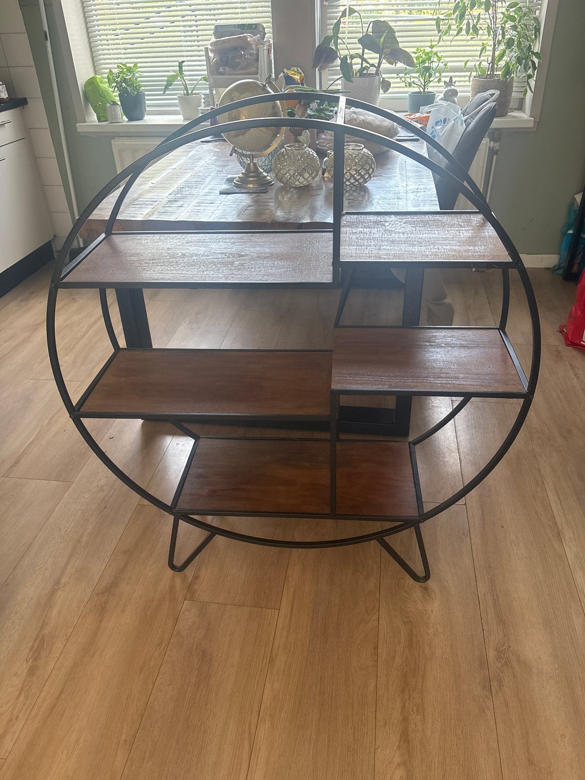Industriële kast met houten planken, Ophalen, Met plank(en), 100 tot 150 cm, 50 tot 100 cm