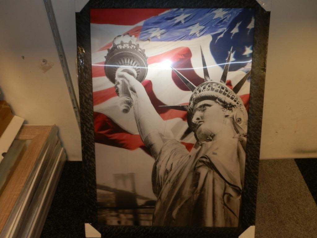 Schilderij Vrijheidsbeeld amerika ., Ophalen of Verzenden, Nieuw, Minder dan 50 cm, Schilderij