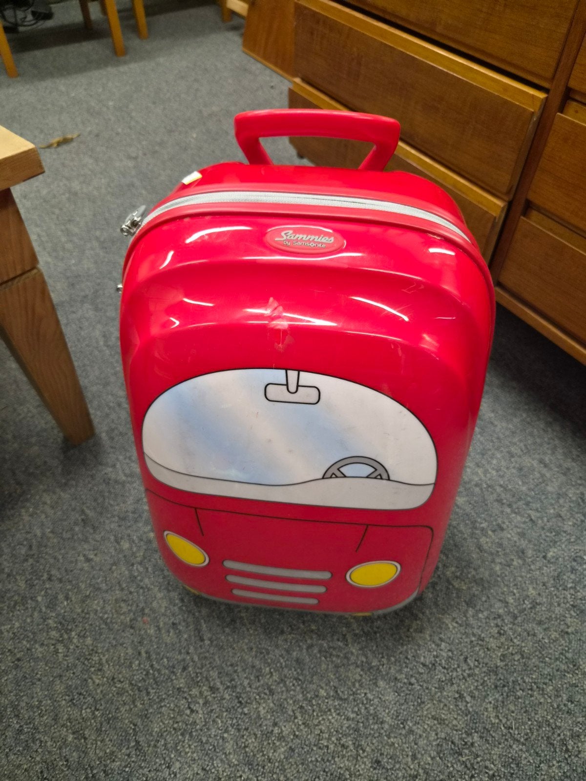 Samsonite Sammies Kinderkoffer Rood - Gebruikt, Uitschuifbare handgreep, Gebruikt, 20 tot 30 cm, Minder dan 40 cm