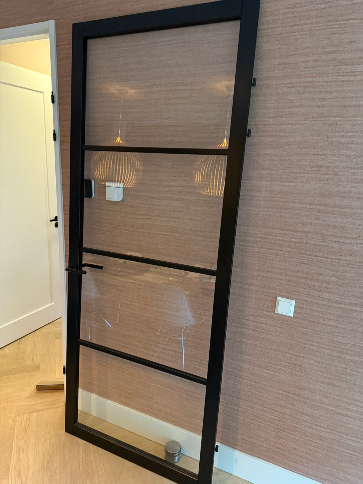 CanDo binnendeur Bradford blank glas opdek rechts 231,5 x 93, Ophalen, Gebruikt, 80 tot 100 cm, 215 cm of meer