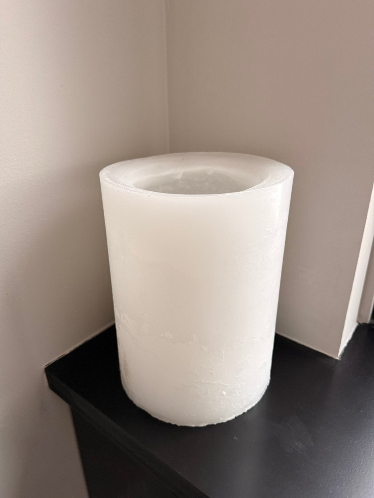 Kaarsen wit 2 stuks, Kunststof, Rond, Ophalen of Verzenden, Zo goed als nieuw