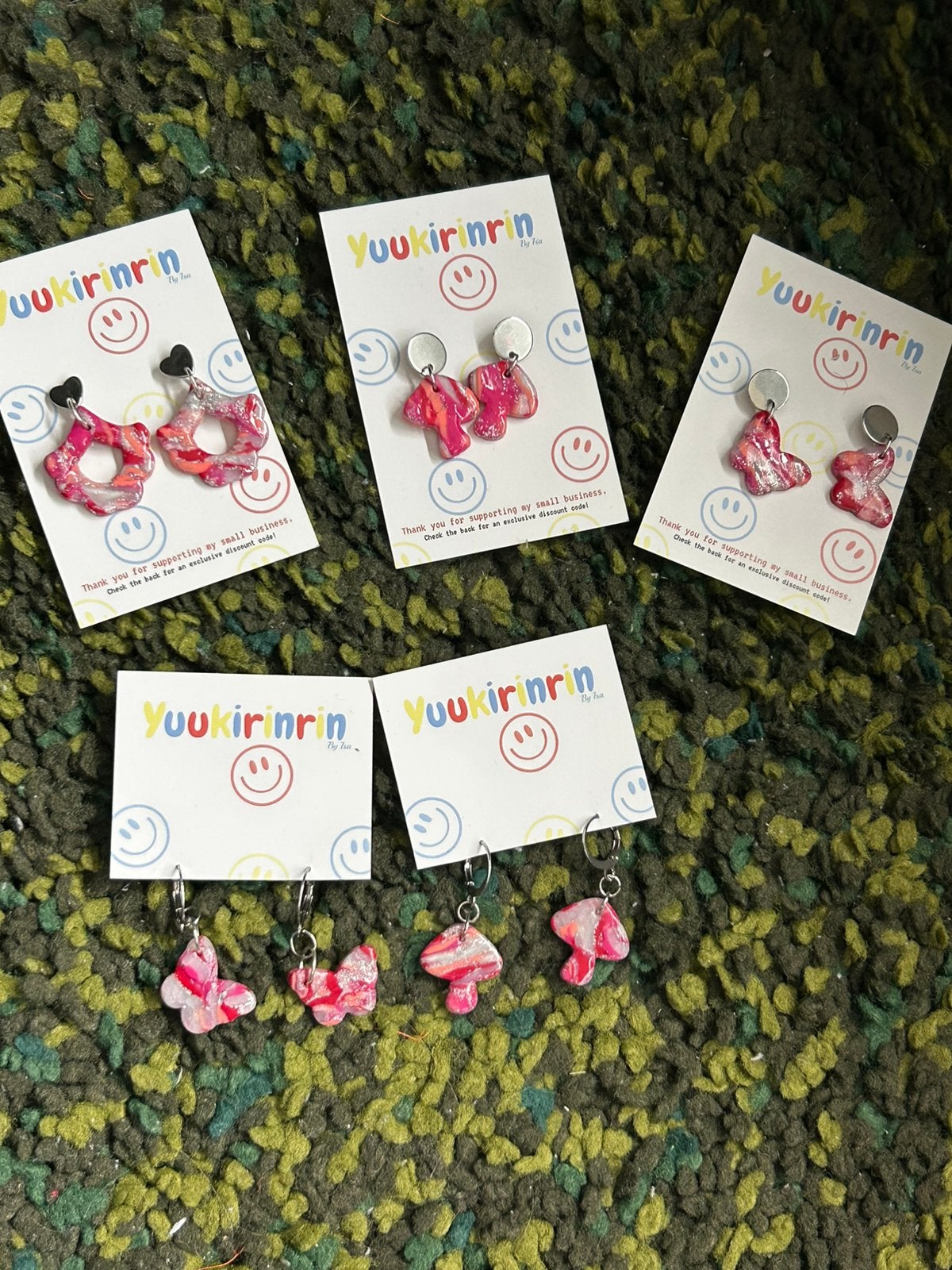 Handgemaakte roze oorbellen - Diverse modellen, Sieraden, Tassen en Uiterlijk, Oorbellen, Overige materialen, Nieuw, Ophalen of Verzenden