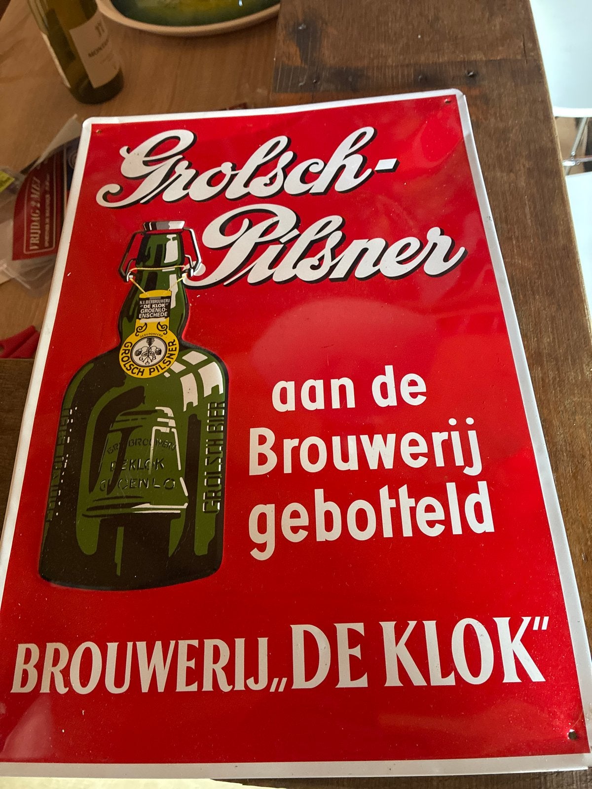 Grolsch Reclamebord, Ophalen of Verzenden