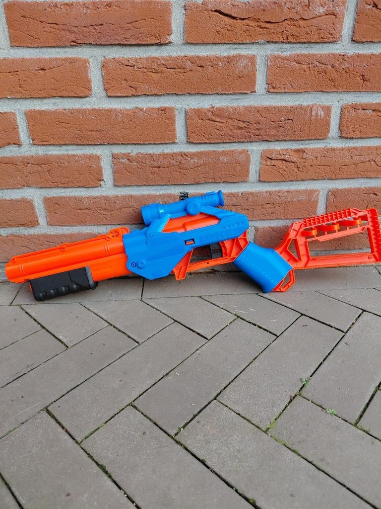 Nerf gun sniper blauw., Kinderen en Baby's, Speelgoed | Buiten | Actiespeelgoed, Ophalen of Verzenden, Zo goed als nieuw