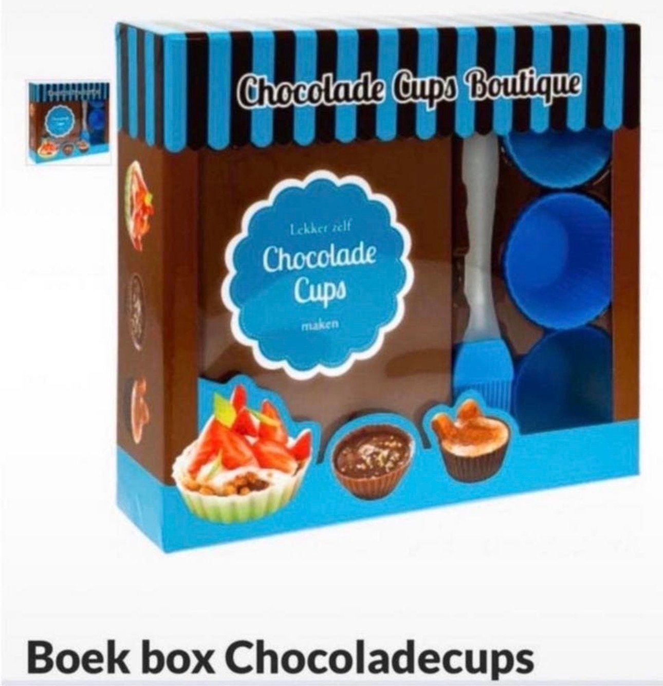 Chocolade Cups Boutique Boek-box met recepten en mallen, Overige typen, Kunststof, Nieuw, Ophalen of Verzenden