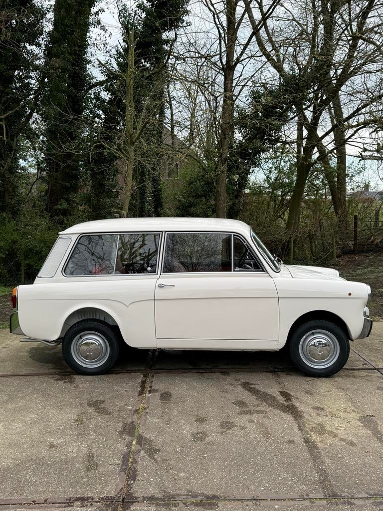 Autobianchi Bianchina Panoramica 1969 (Fiat 500 Giardiniera), Wit, Leder, Handgeschakeld, 17 pk