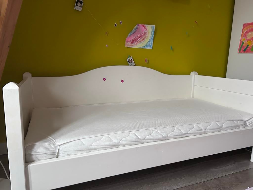 Leuk Kinderbed 140x70 cm met matras, Ophalen, Gebruikt, 70 tot 85 cm, 140 tot 160 cm