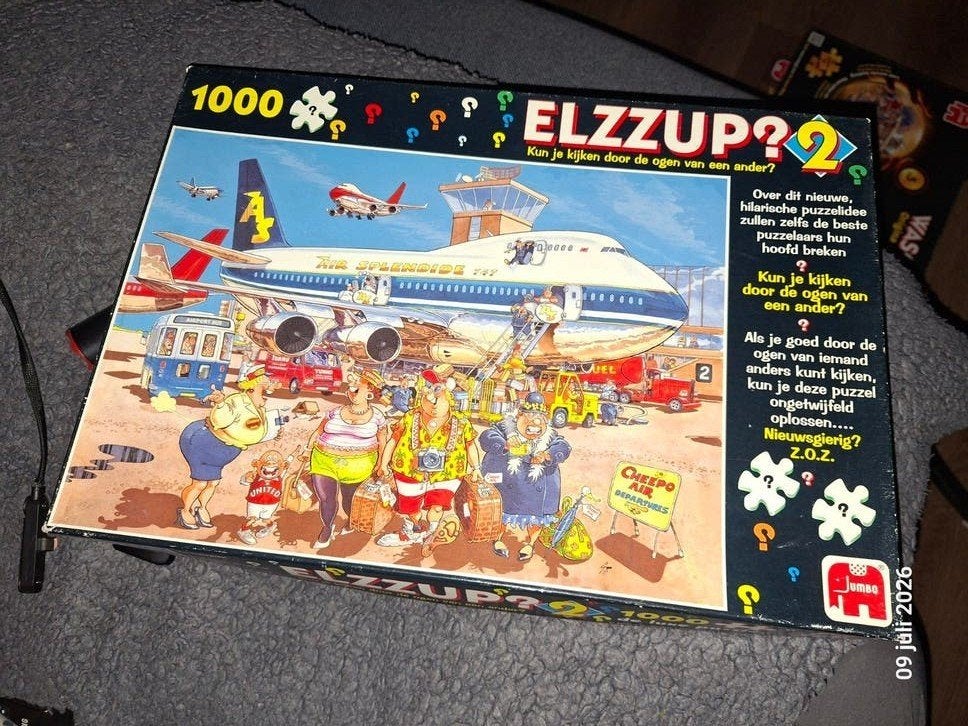 Elzzup Vakantiepret! 1000 stukjes compleet, Ophalen of Verzenden, 500 t/m 1500 stukjes, Gebruikt, Legpuzzel
