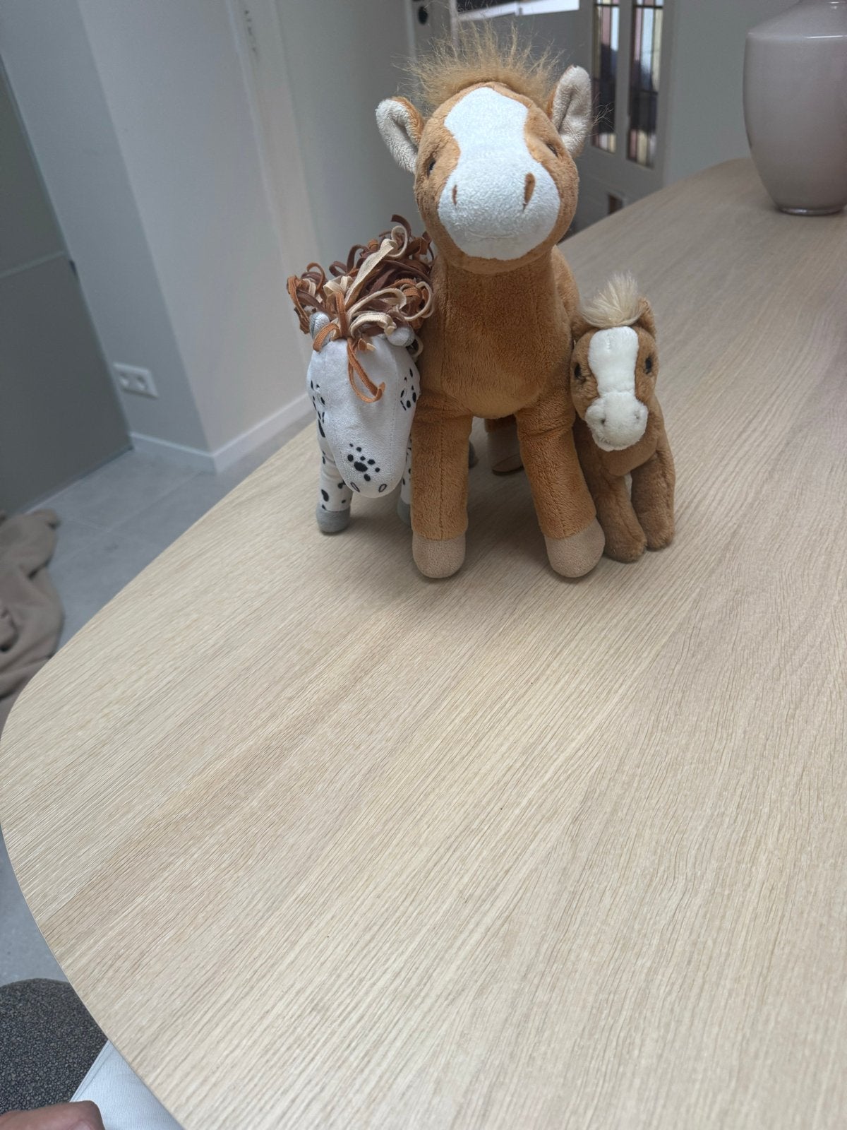 Leuke paarden knuffels set van 3 stuks, Ophalen, Paard, Gebruikt, Middelgroot (20 tot 80 cm)
