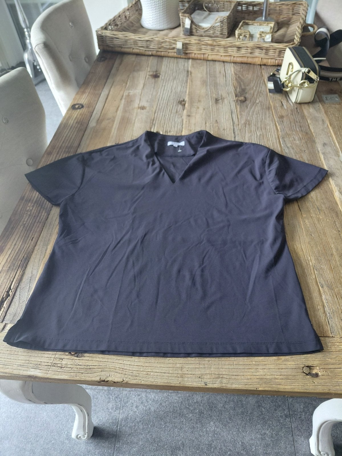 Zoso donkerblauw travelstof shirt maat m als nieuw, Maat 38/40 (M), Blauw, Ophalen of Verzenden, Zo goed als nieuw