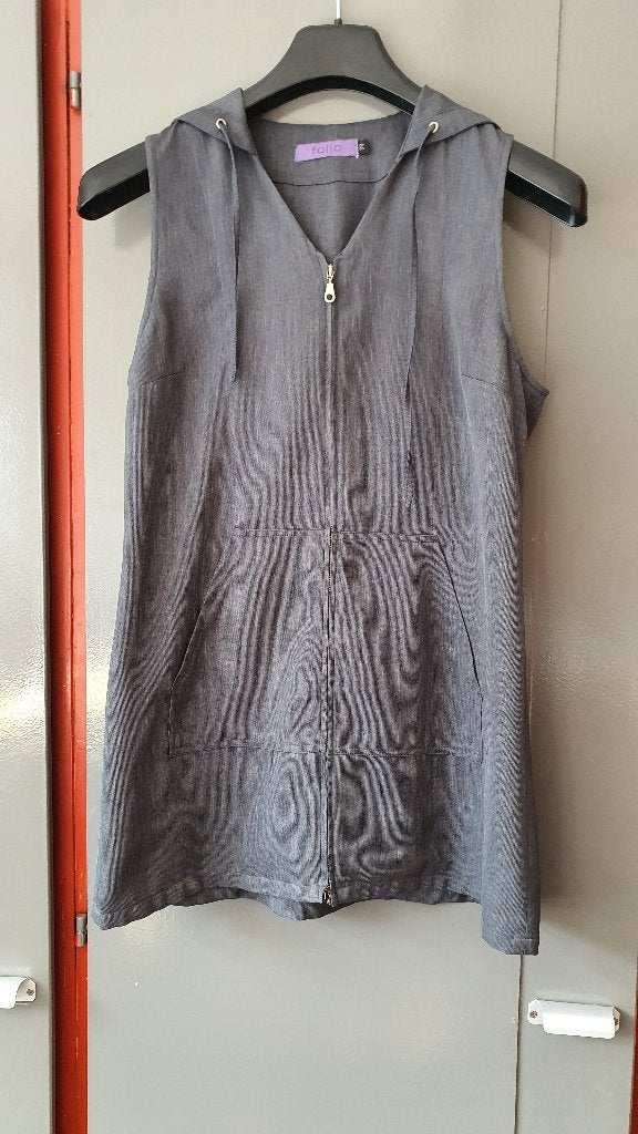 Folio hoodie jurk grijs mouwloos maat M rits casual, Kleding | Dames, Maat 38/40 (M), Ophalen of Verzenden, Zo goed als nieuw