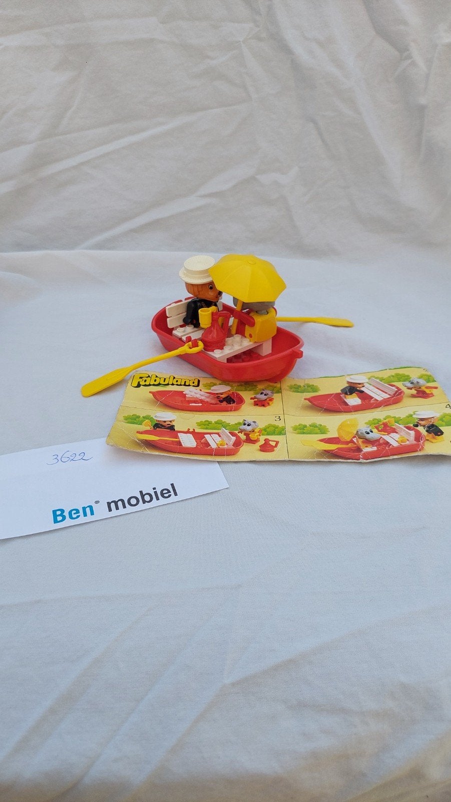 LEGO Fabuland 3622 Roeiboot met figuren, Ophalen of Verzenden, Gebruikt, Overige merken