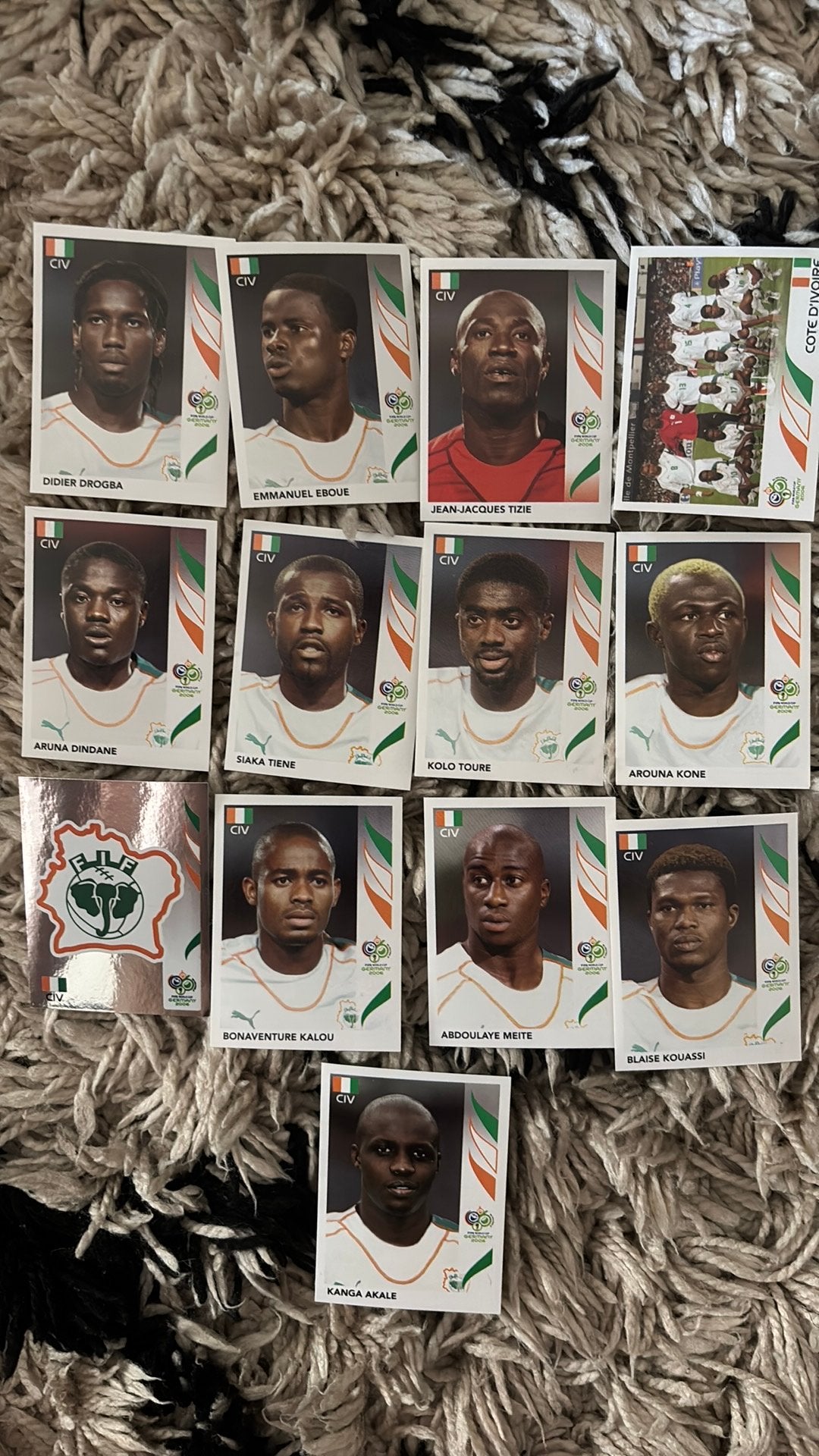 Panini WK2006 stickers als nieuw ivoorkust, Ophalen of Verzenden, Zo goed als nieuw, Buitenlandse clubs, Poster, Plaatje of Sticker