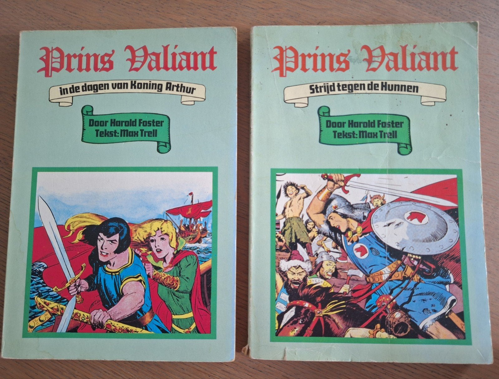 Prins Valiant - 2 stripboeken (1973), Meerdere stripboeken, Ophalen of Verzenden, Gelezen, Harold Foster / Max Trell
