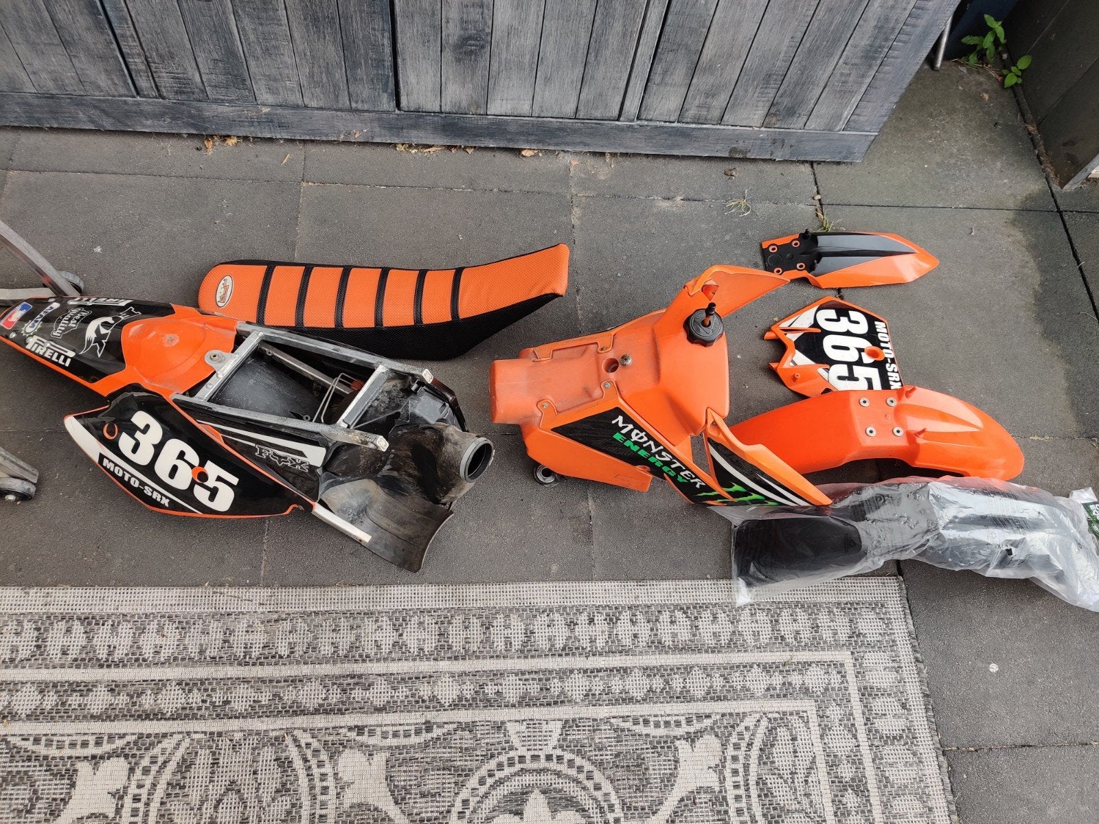 Kappenset, tank en subframe ktm 400/450/520/525, Ophalen of Verzenden, Nieuw