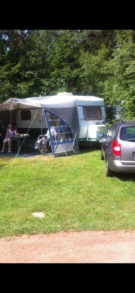 luifel voor caravan met dakrail., Ophalen of Verzenden, Gebruikt