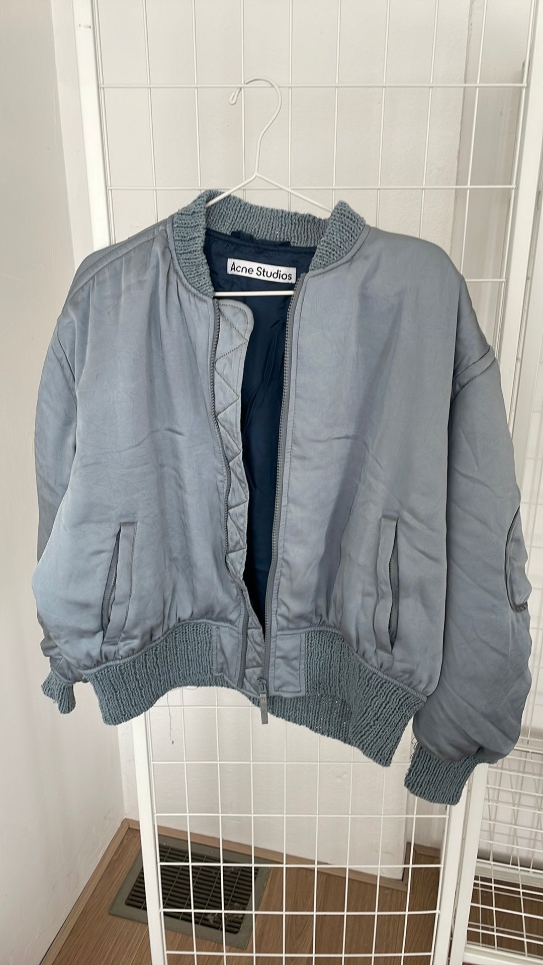 Acne Studios bomber jack oversized, Ophalen, Zo goed als nieuw, Maat 36 (S), Blauw