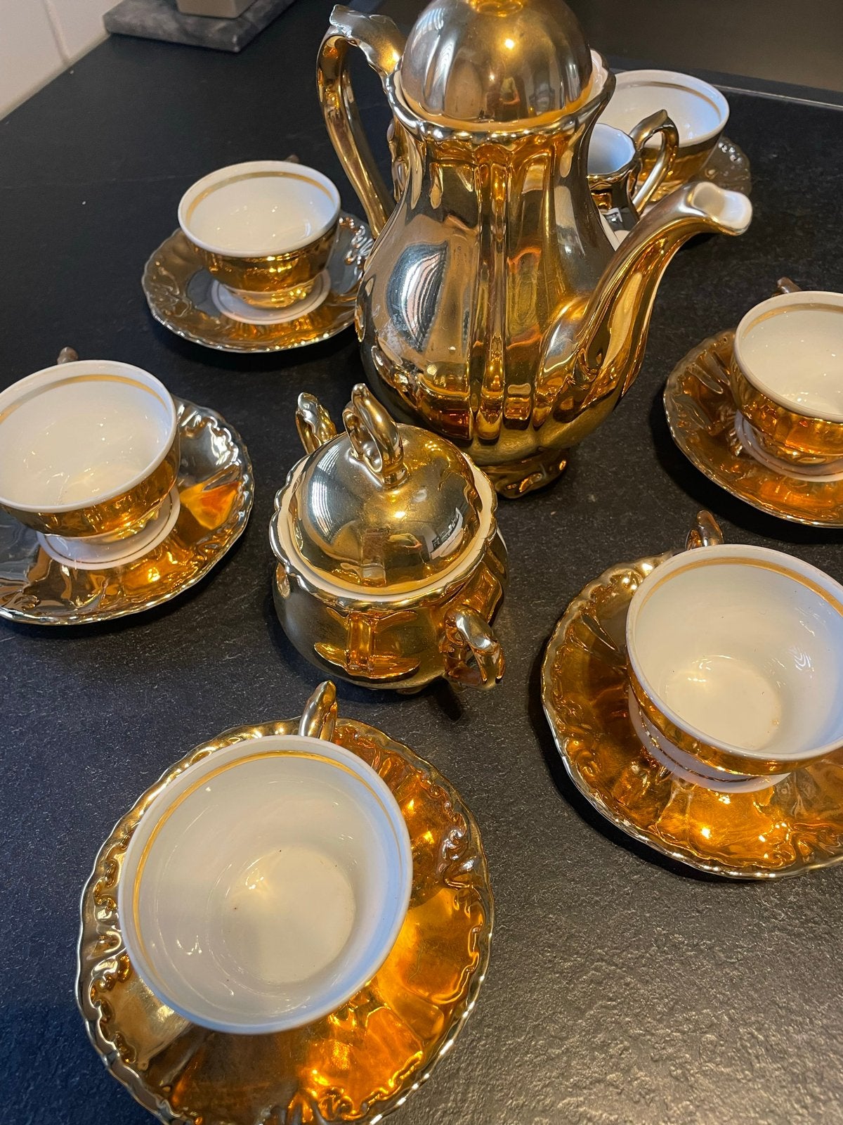 Vintage Bavaria Bestporcelain Bondware Fine China Koffieserv, Antiek en Kunst, Ophalen