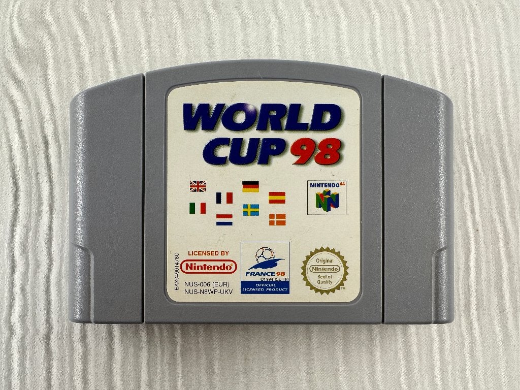 World Cup 98 (losse cartridge) Nintendo 64 - N64, Spelcomputers en Games, Games | Nintendo 64, Nintendo, Gebruikt, Onbekend, Eén computer