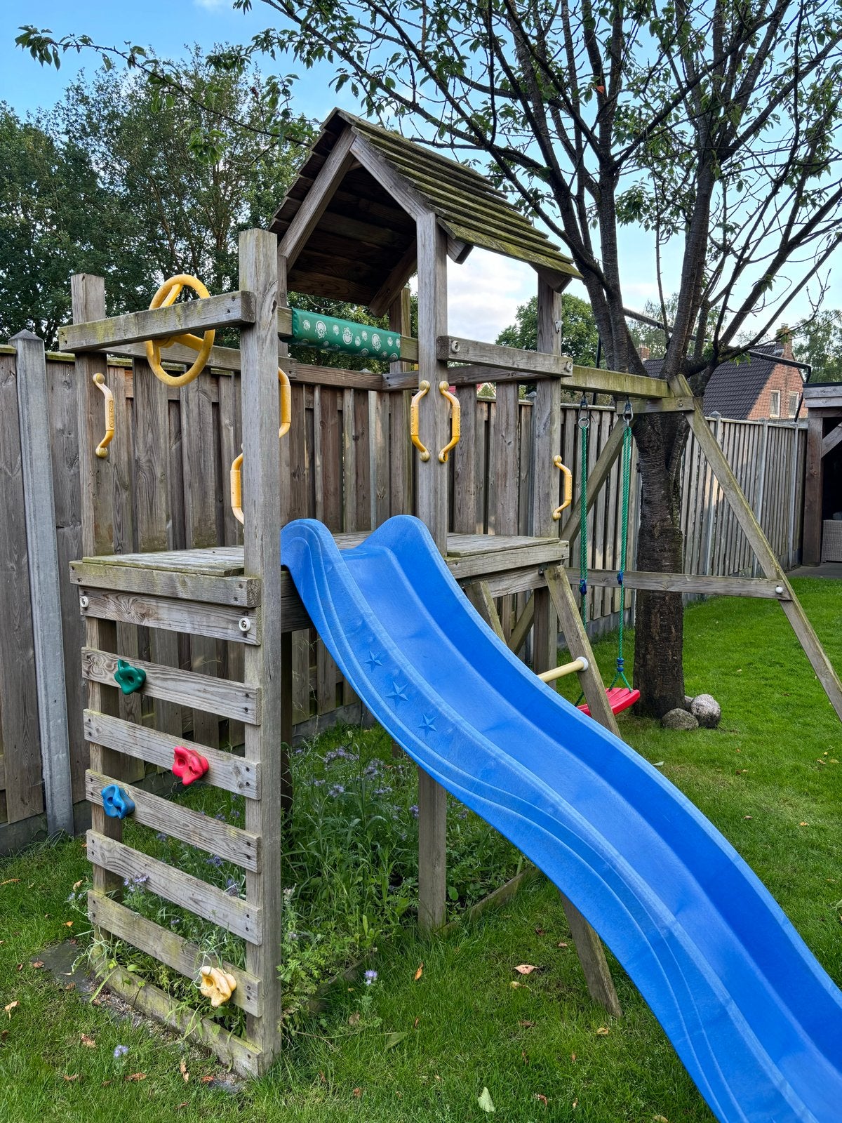 JungleGym- Cocoon Speeltoestel met Schommel&Glijbaan 270cm, Ophalen, Gebruikt, Schommel