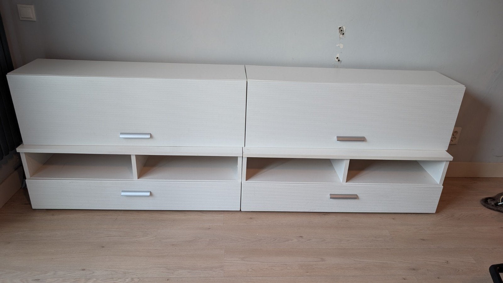 Bovenkastjes TV meubel - Set van 2, Ophalen, Gebruikt, 100 tot 150 cm, Minder dan 25 cm