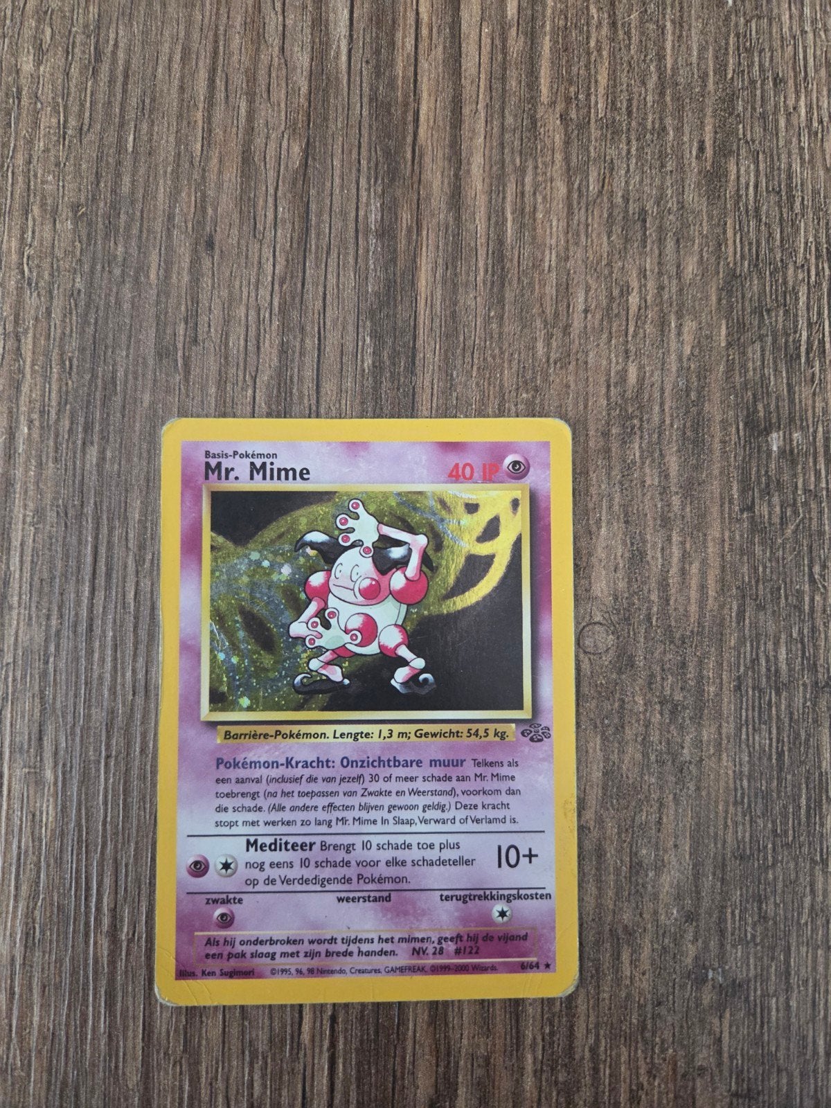 Mr. Mime Pokémon kaart (basis-Pokémon), Ophalen of Verzenden, Gebruikt, Losse kaart