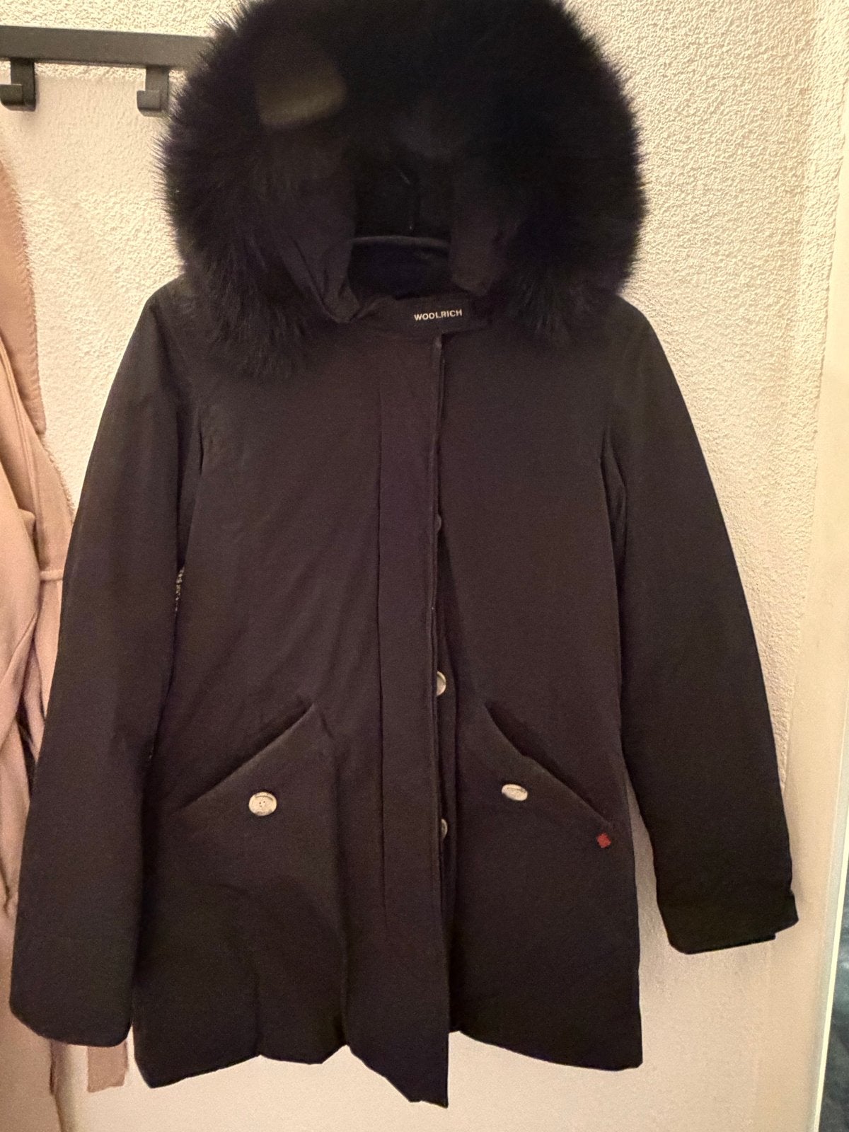 Woolrich Arctic Parka met Bontkraag - Zwart, Ophalen of Verzenden, Zo goed als nieuw, Maat 38/40 (M), Zwart