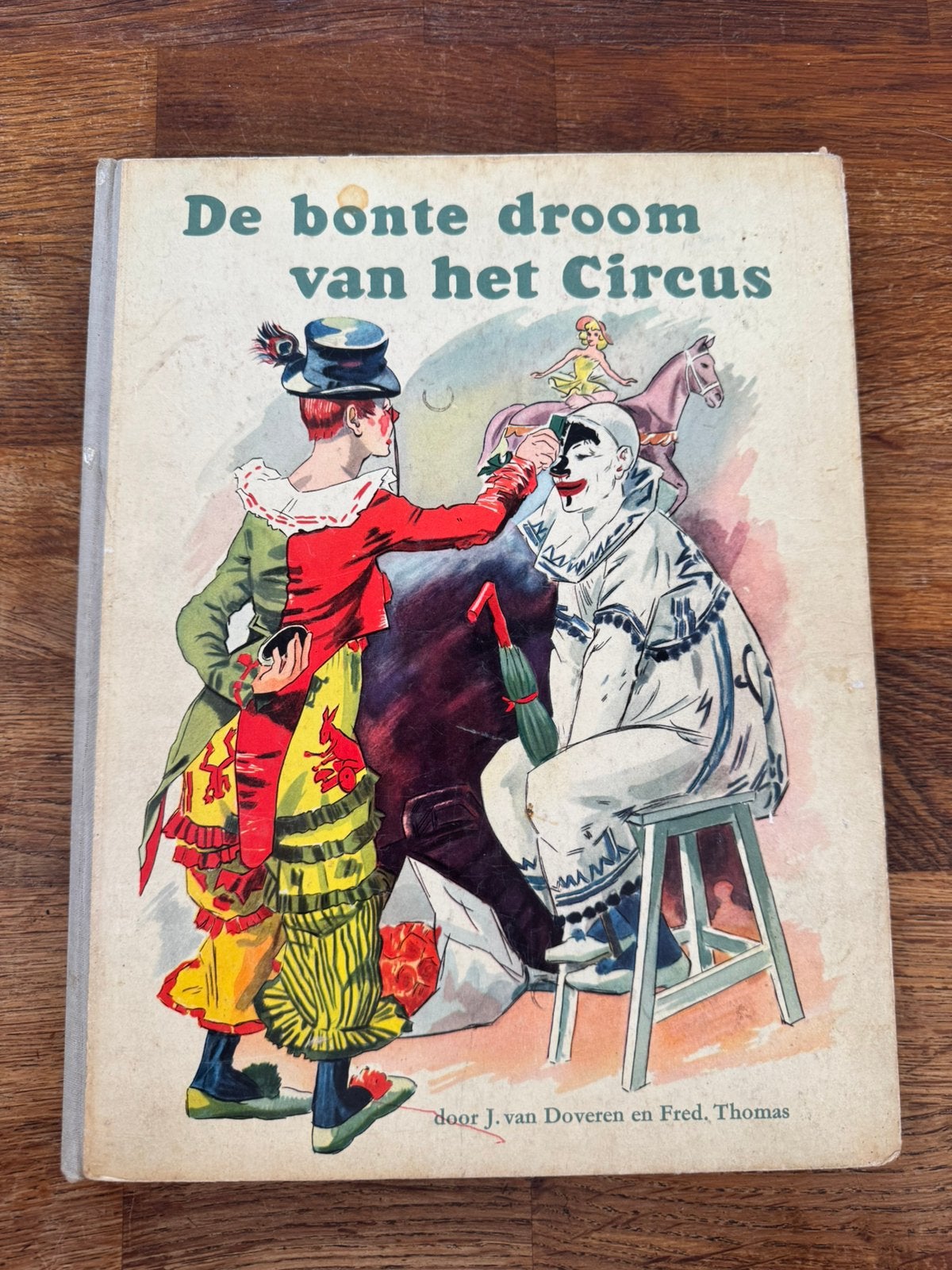 Boek - De bonte droom van het circus, Boeken, Ophalen of Verzenden, Gelezen, J van Doveren & Fred Thomas, Prentenboek