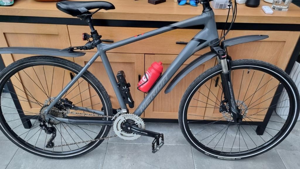 Merida Crossway L 55cm hybridefiets met schijfremmen, Overige merken, 28 inch, Gebruikt, Vering
