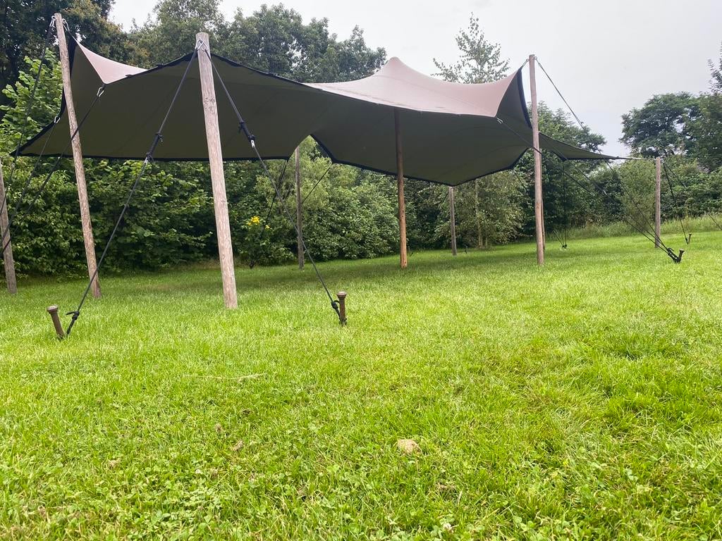Stretchtent huren 5x10 | Incl op en afbouw | Scherpe prijs, Overige typen, Zo goed als nieuw, 4 tot 6 meter, 8 meter of meer