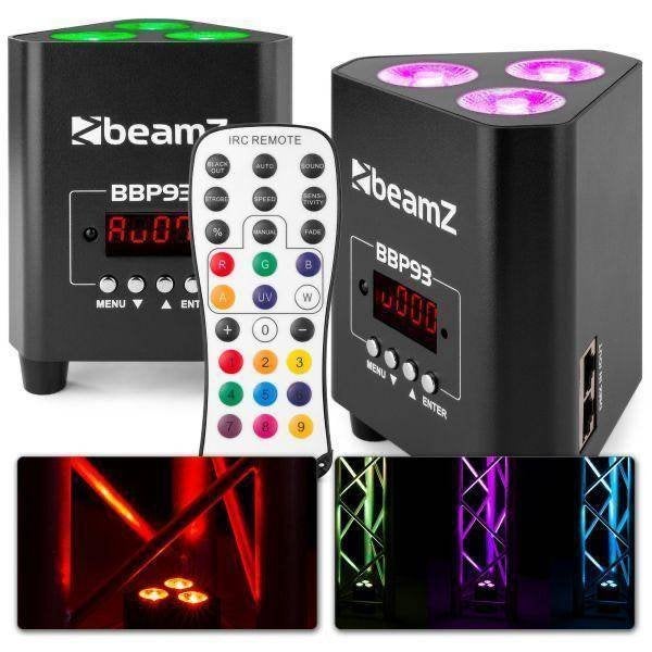 Uplighter LED BeamZ BBP93 Set van 2 Uplights met 3x10W LED's, Geluidgestuurd, BeamZ, BeamZ, Ophalen of Verzenden