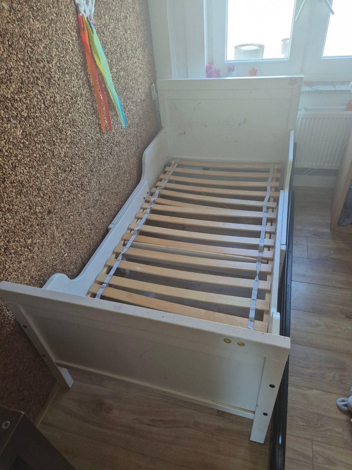 IKEA Sundvik meegroeibed wit, Ophalen, Gebruikt, 70 tot 85 cm, Lattenbodem