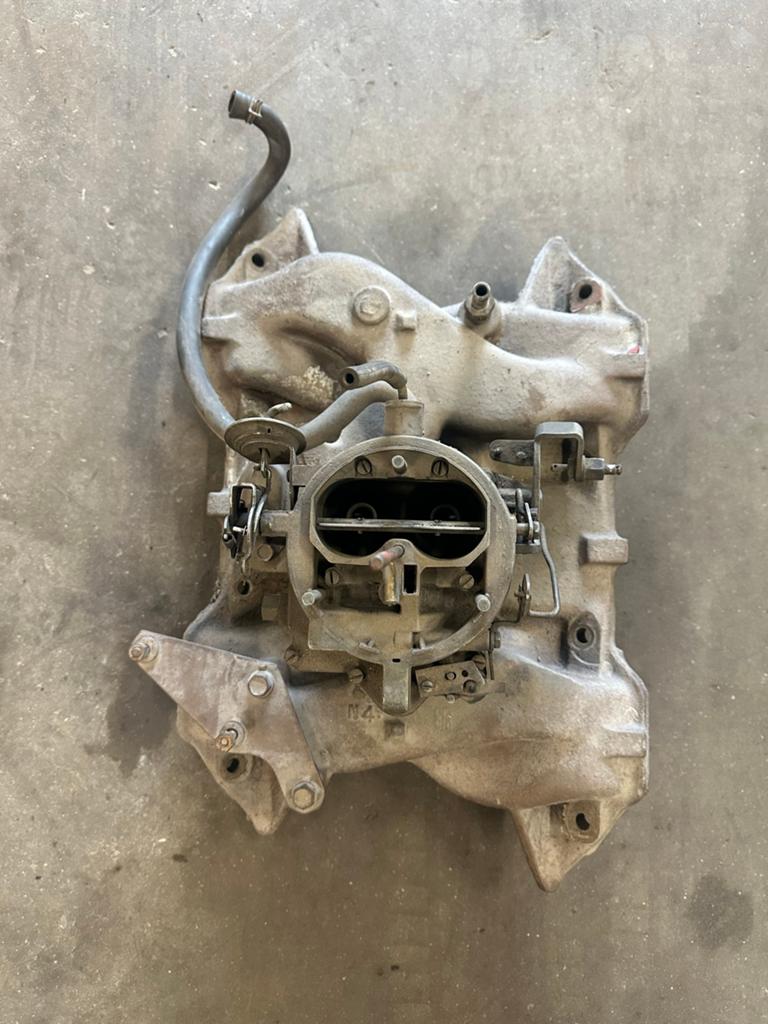 Mopar 383 Big Block Inlaatspruitstuk en Carburateur, Ophalen of Verzenden, Gebruikt, Dodge