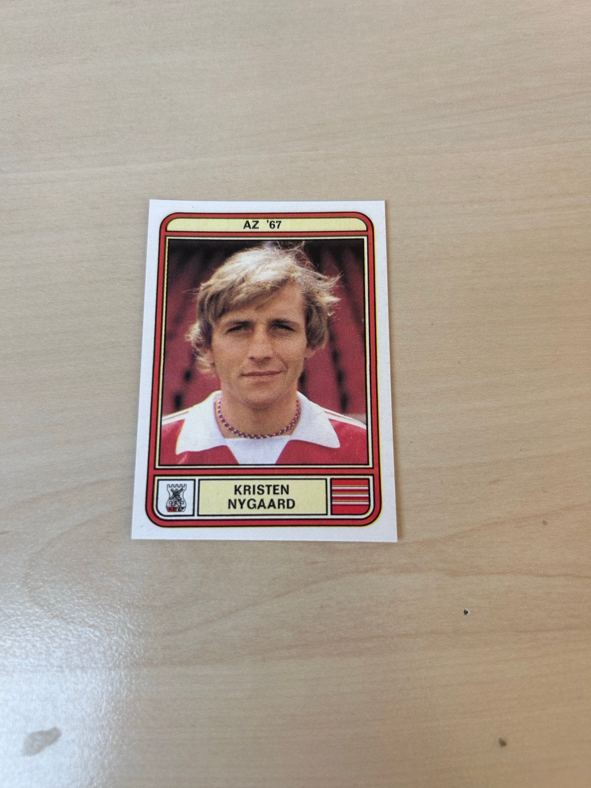 Panini Voetbal 80 Plaatje Kristen Nygaard AZ '67, Ophalen of Verzenden, Zo goed als nieuw, Sticker
