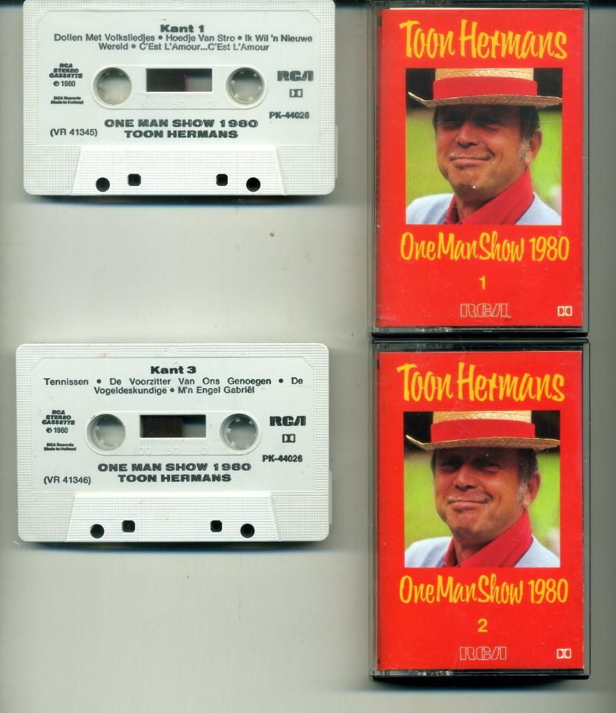 Toon Hermans – One Man Show 1980 Deel 1 & 2 15 nrs 2 cassett, 1 bandje, Ophalen of Verzenden, Zo goed als nieuw, Origineel