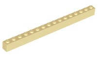 lego basis blokjes 1x16 beige  (1), Ophalen of Verzenden, Zo goed als nieuw, Losse stenen, Lego