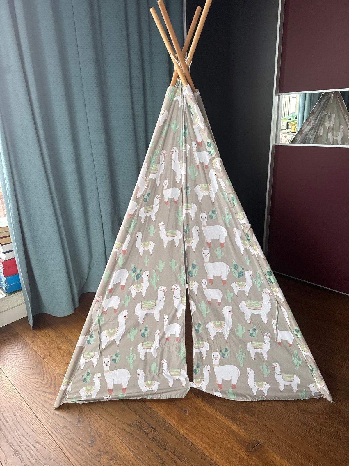 Kinder tipi tent met lama print en opbergzak, Kinderen en Baby's, Ophalen, Zo goed als nieuw