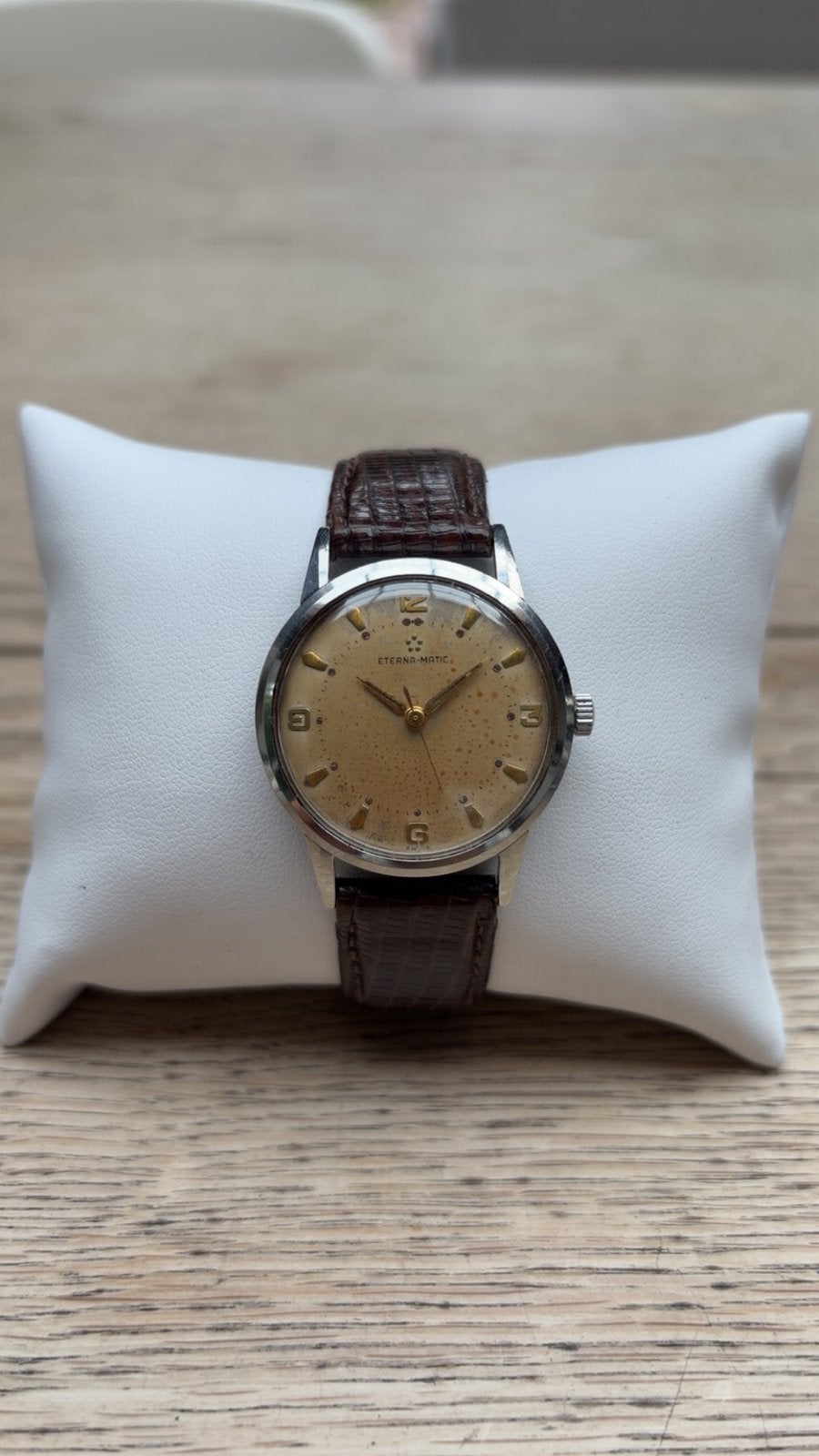 Prachtig Vintage Eterna-Matic – Jaren '50/'60 – Automaat, Overige merken, Staal, Polshorloge, Ophalen of Verzenden