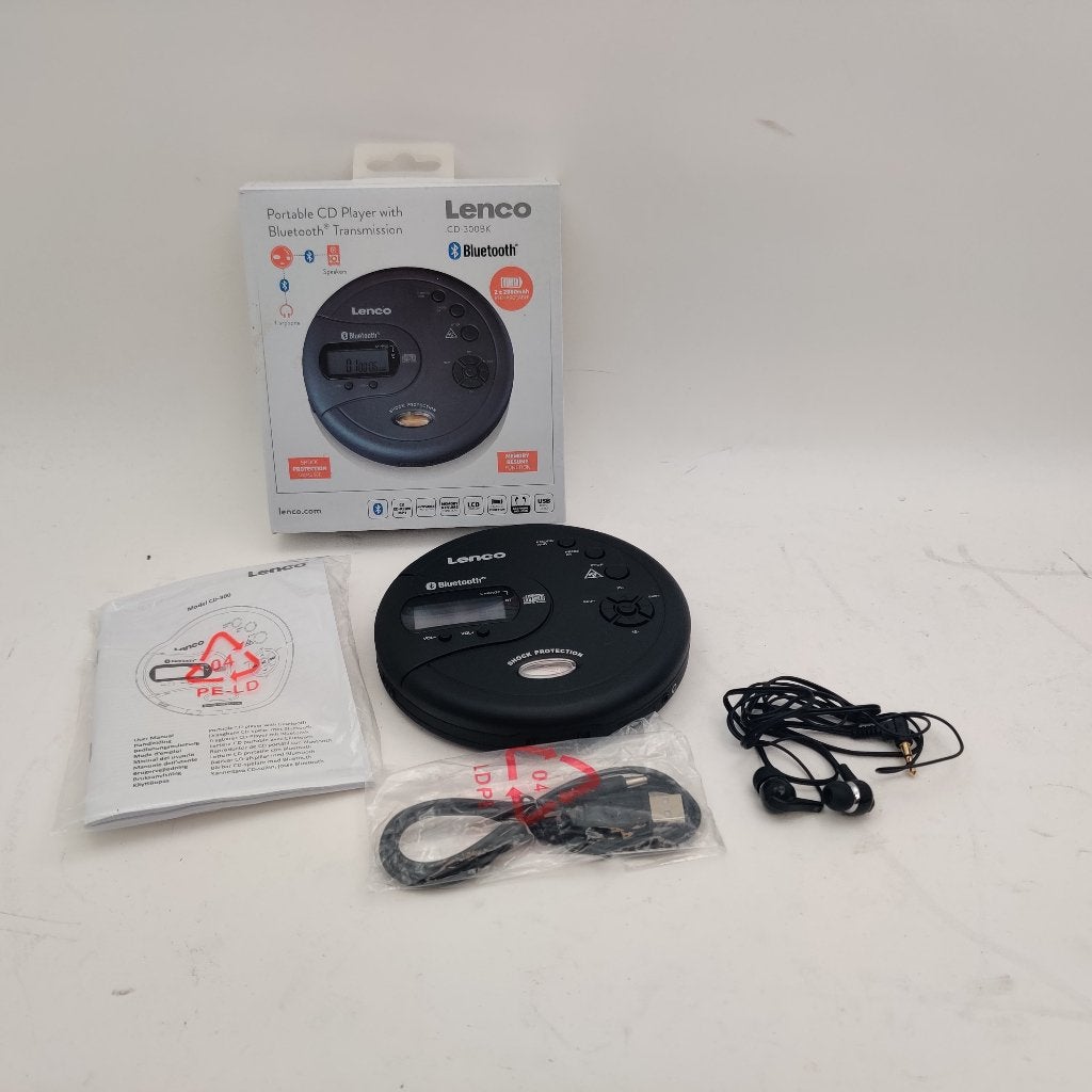 Lenco CD-300bk Discman / Draagbare CD speler met Bluetooth, Lenco, Lenco, Ophalen of Verzenden, Discman