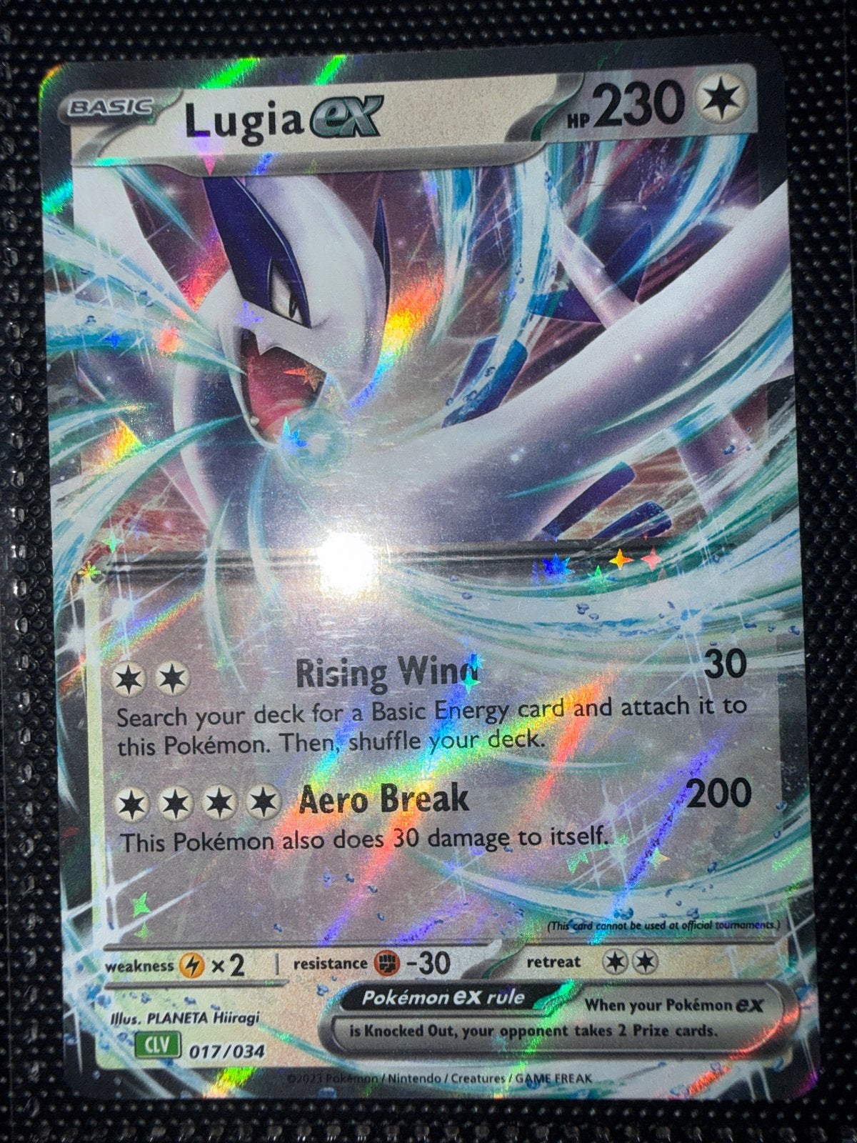 Lugia ex Pokémon kaart - CLV 017/034 - Foil, Ophalen of Verzenden, Zo goed als nieuw, Losse kaart, Foil